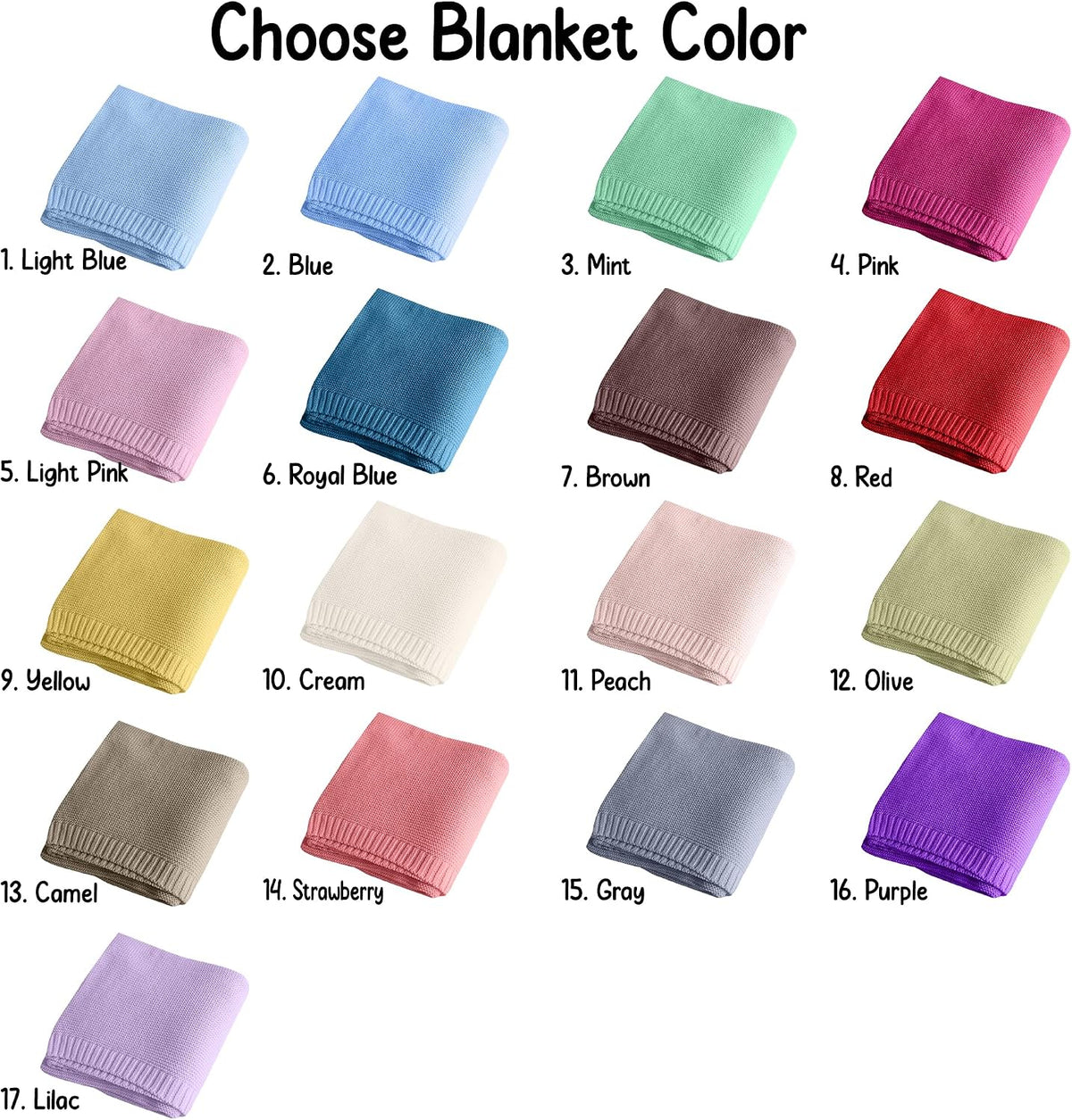 Personalized Knit Baby Blanket — 1 - Name Only — image 7