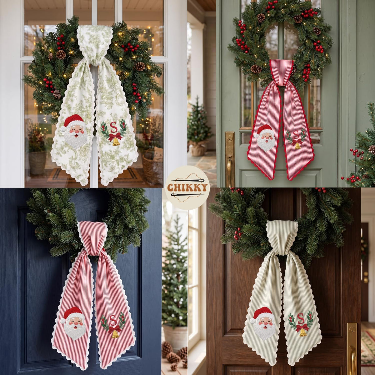 Christmas Personalized Wreath Sash — image 6