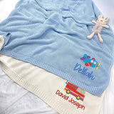 Personalized Knit Baby Blanket — 4 - Vehicle — image 4
