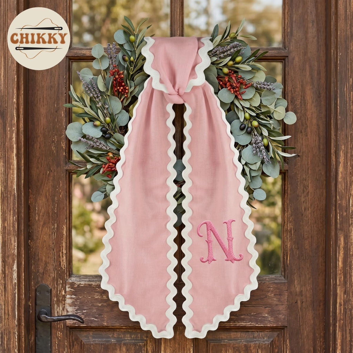 Christmas Personalized Wreath Sash — image 5