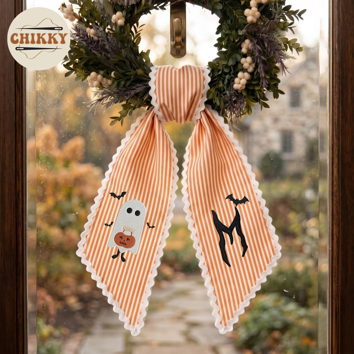Halloween Personalized Wreath Sash — image 6
