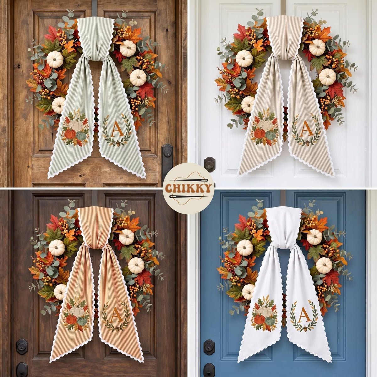Halloween Personalized Wreath Sash — image 7