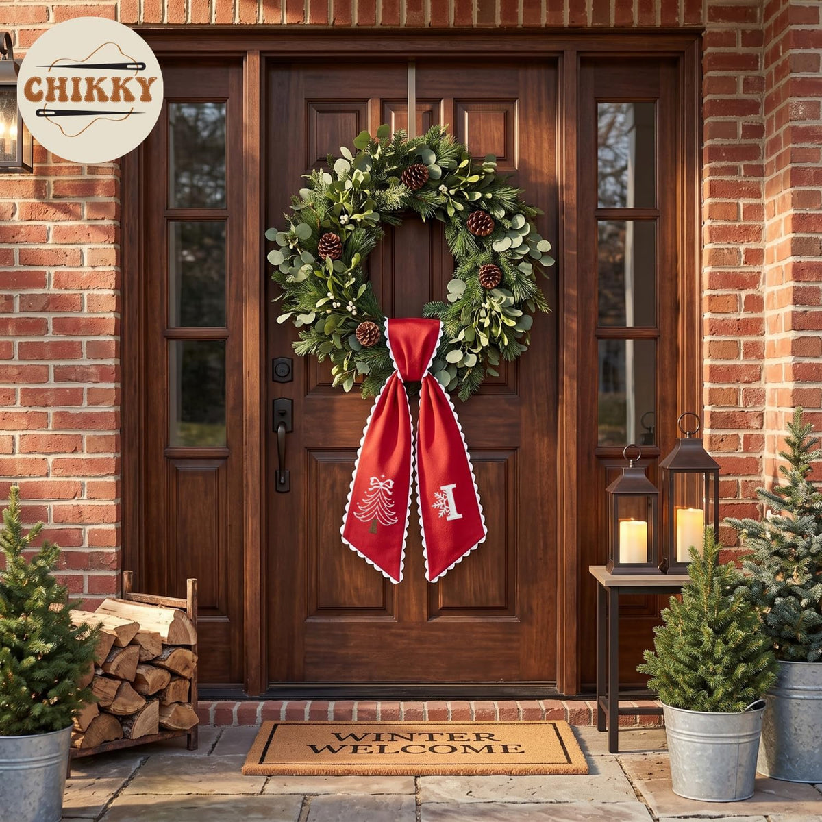 Christmas Personalized Wreath Sash — image 2