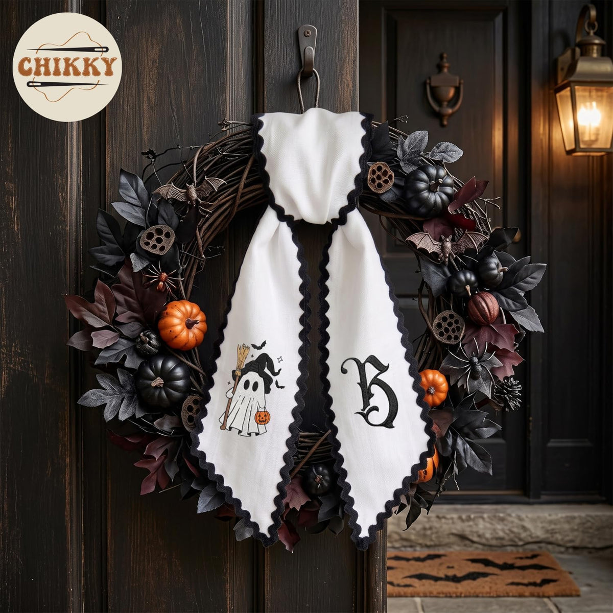 Halloween Personalized Wreath Sash — 28 — image 2