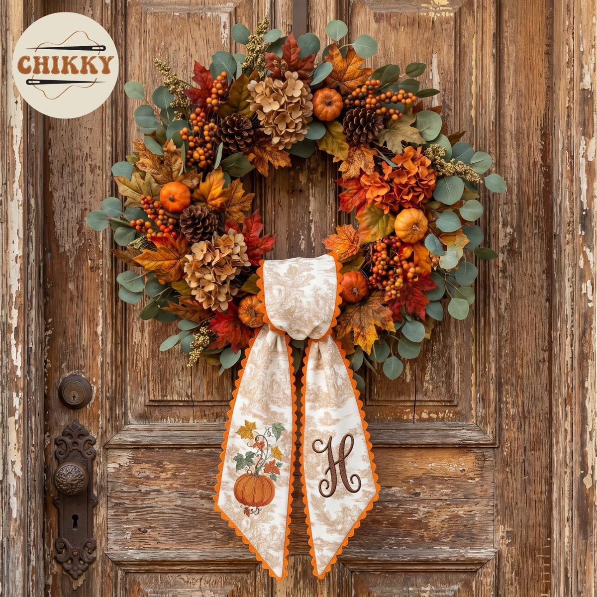 Autumn Personalized Wreath Sash — image 2
