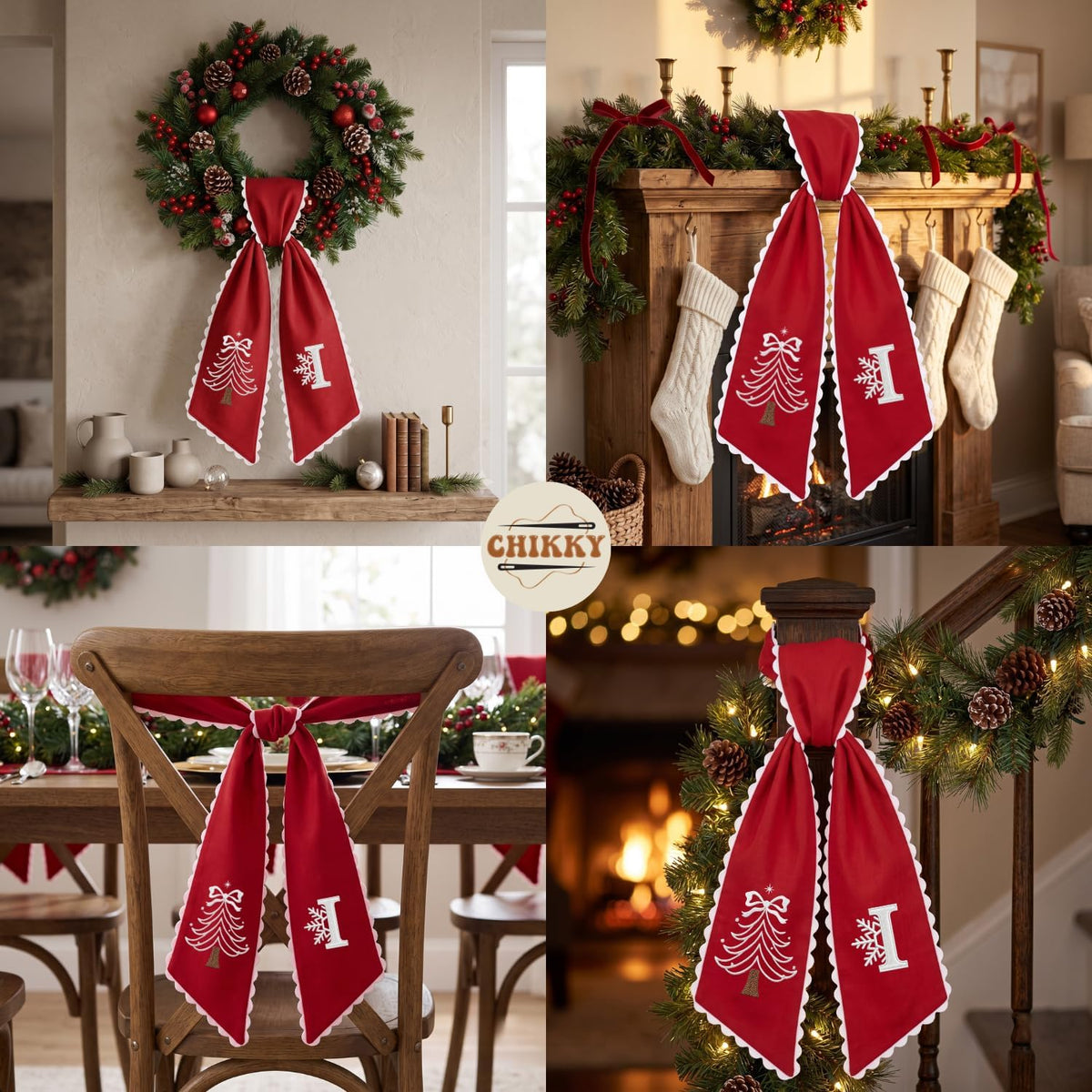 Christmas Personalized Wreath Sash — image 6