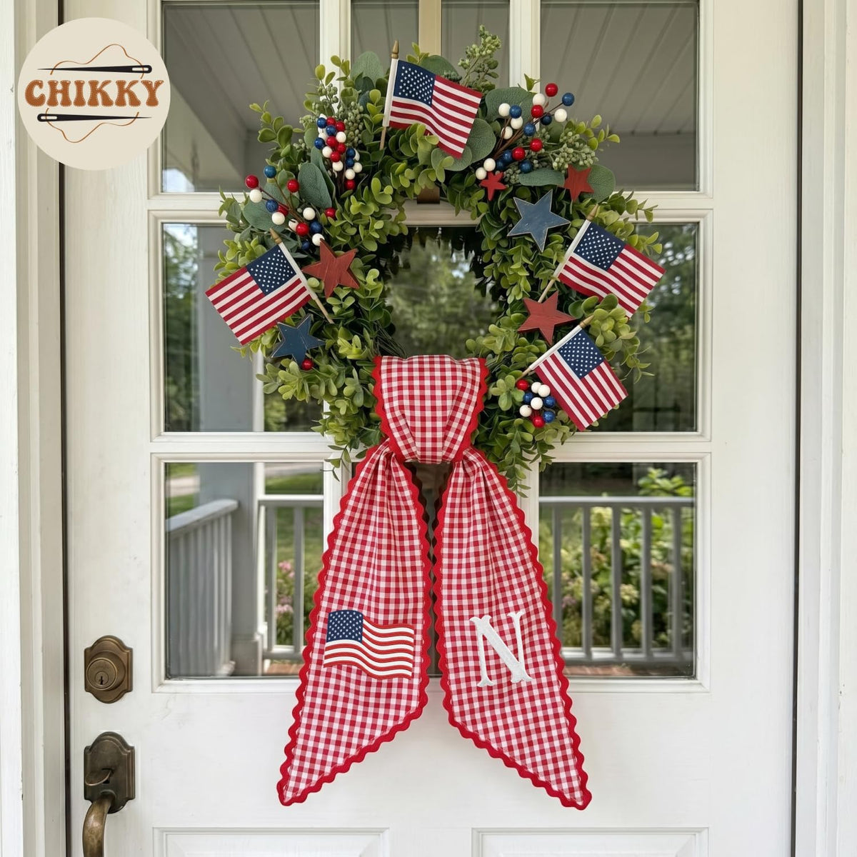 Patriotic Personalized Wreath Sash — 11 - USA Flag — image 5