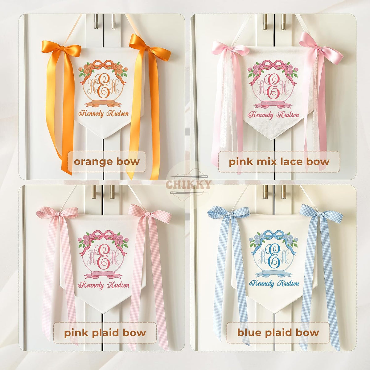 Personalized Embroidered Baby Name Banner — 3 — image 7