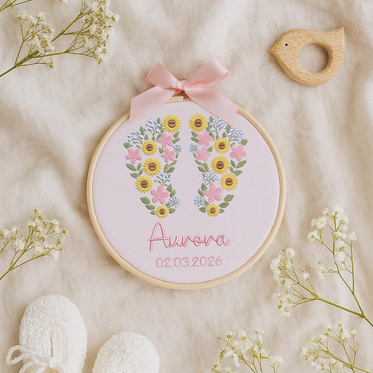 Personalized Embroidered Baby Name Hoop — 11 — image 8