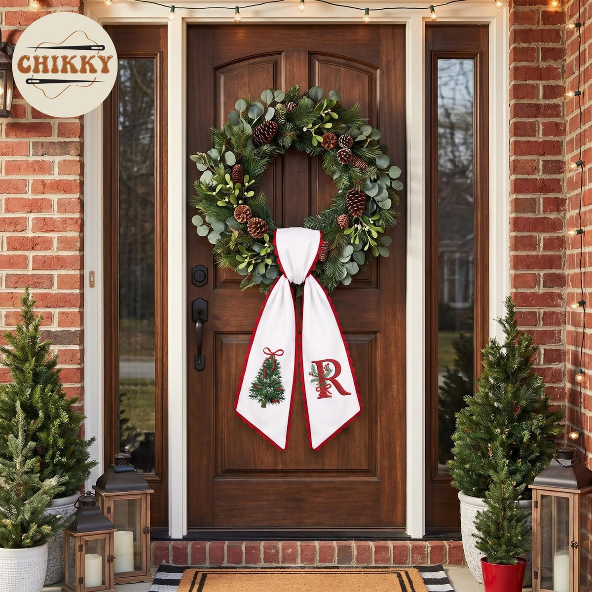 Christmas Personalized Wreath Sash — image 2