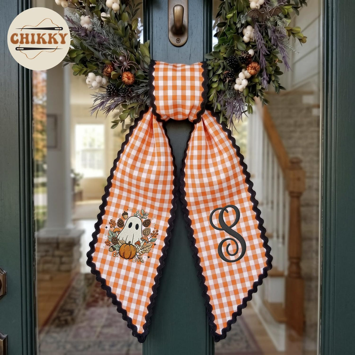 Halloween Personalized Wreath Sash — image 6