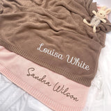 Personalized Knit Baby Blanket — 1 - Name Only — image 2