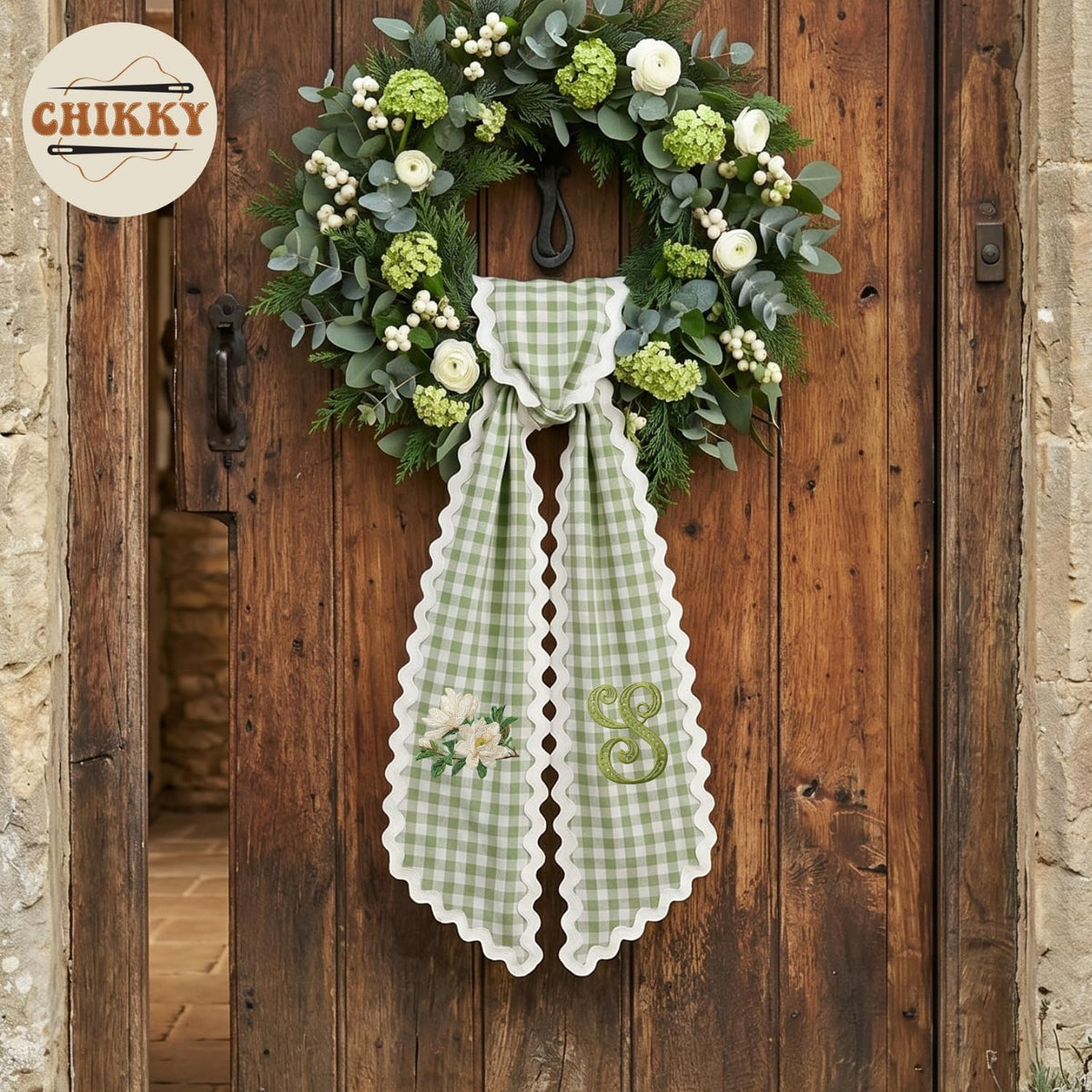 Christmas Personalized Wreath Sash — image 2