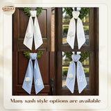 Monogram Personalized Wreath Sash — 4 - Hydrangea — image 7