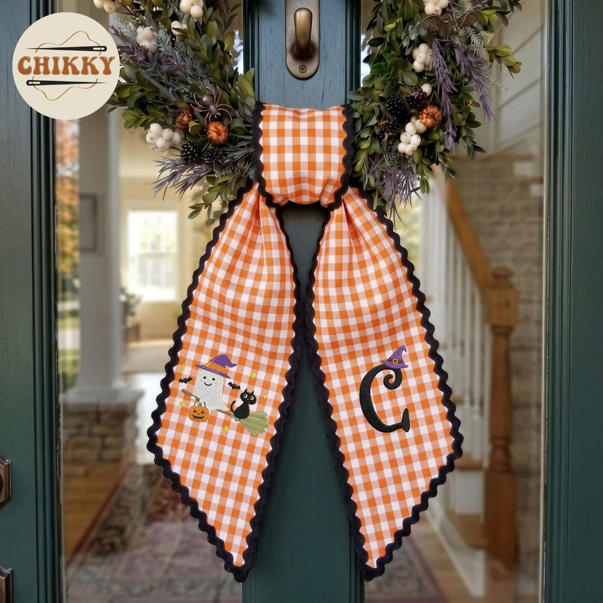 Halloween Personalized Wreath Sash — image 6