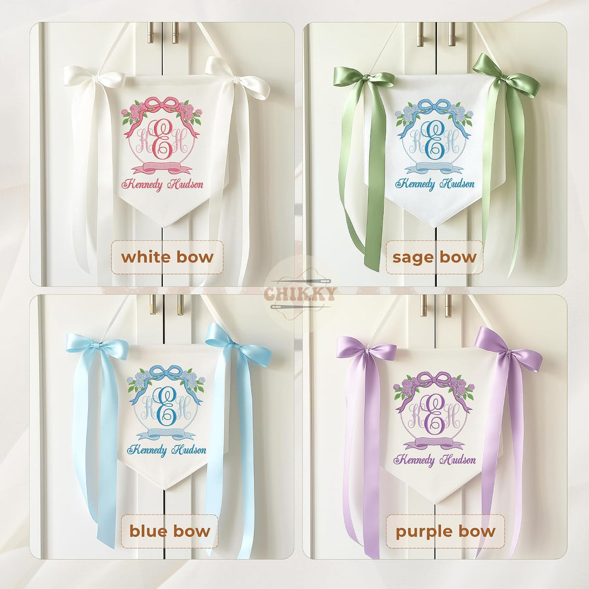 Personalized Embroidered Baby Name Banner — 3 — image 6