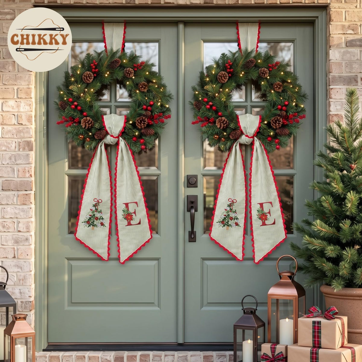 Christmas Personalized Wreath Sash — image 3
