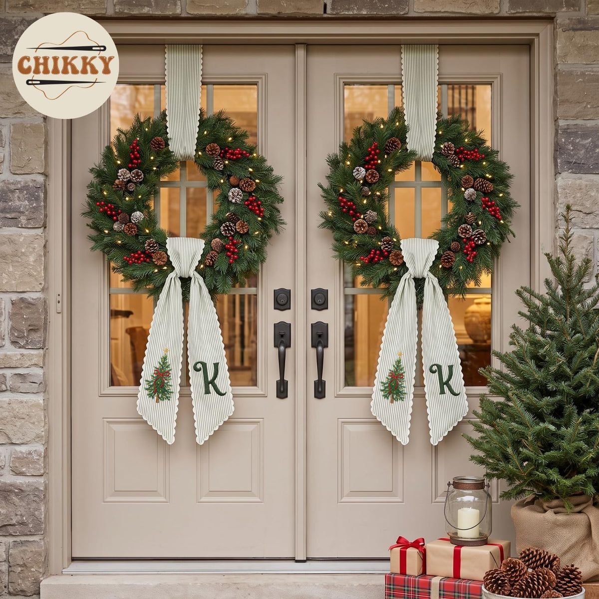 Christmas Personalized Wreath Sash — image 2