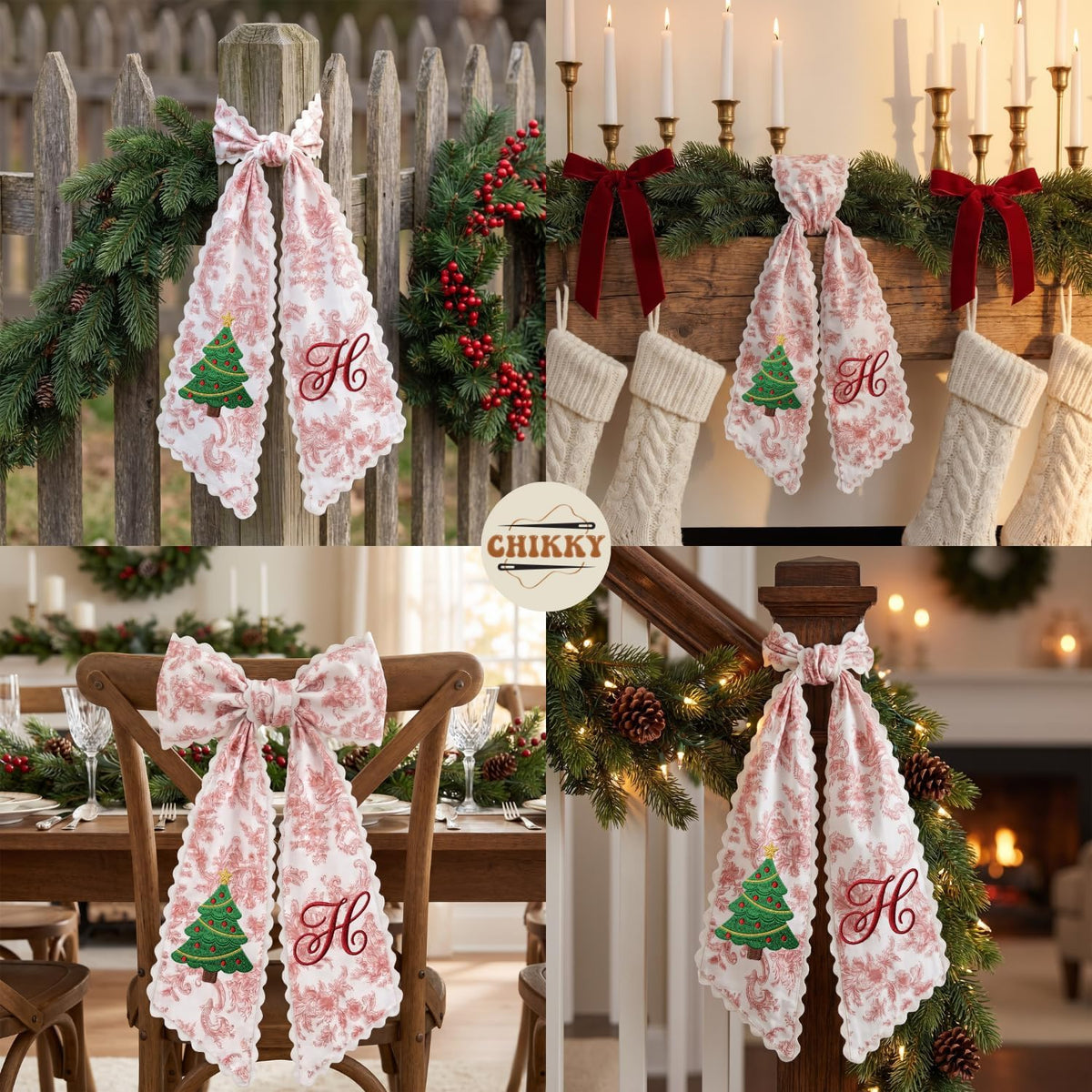 Christmas Personalized Wreath Sash — image 6