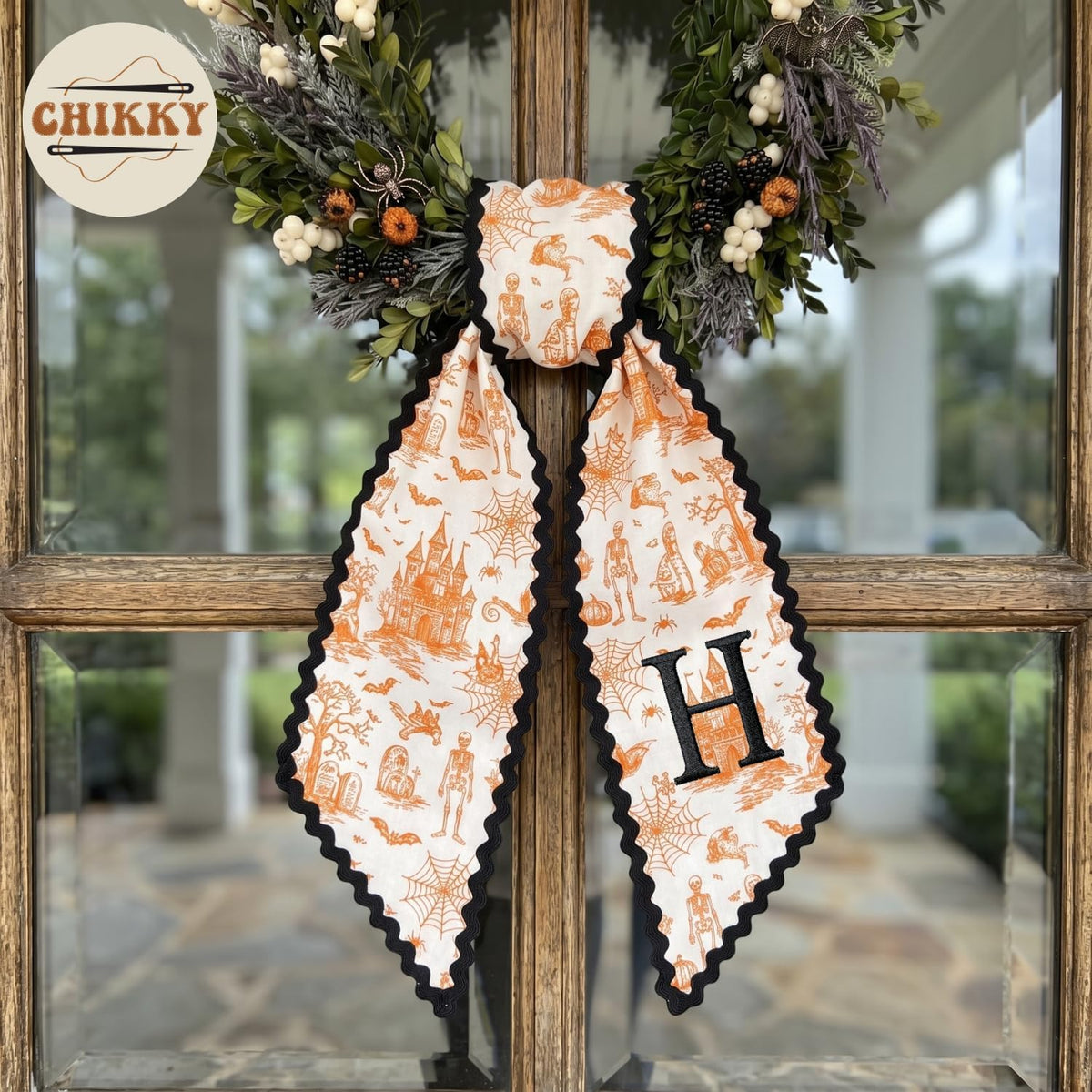 Halloween Personalized Wreath Sash — image 5