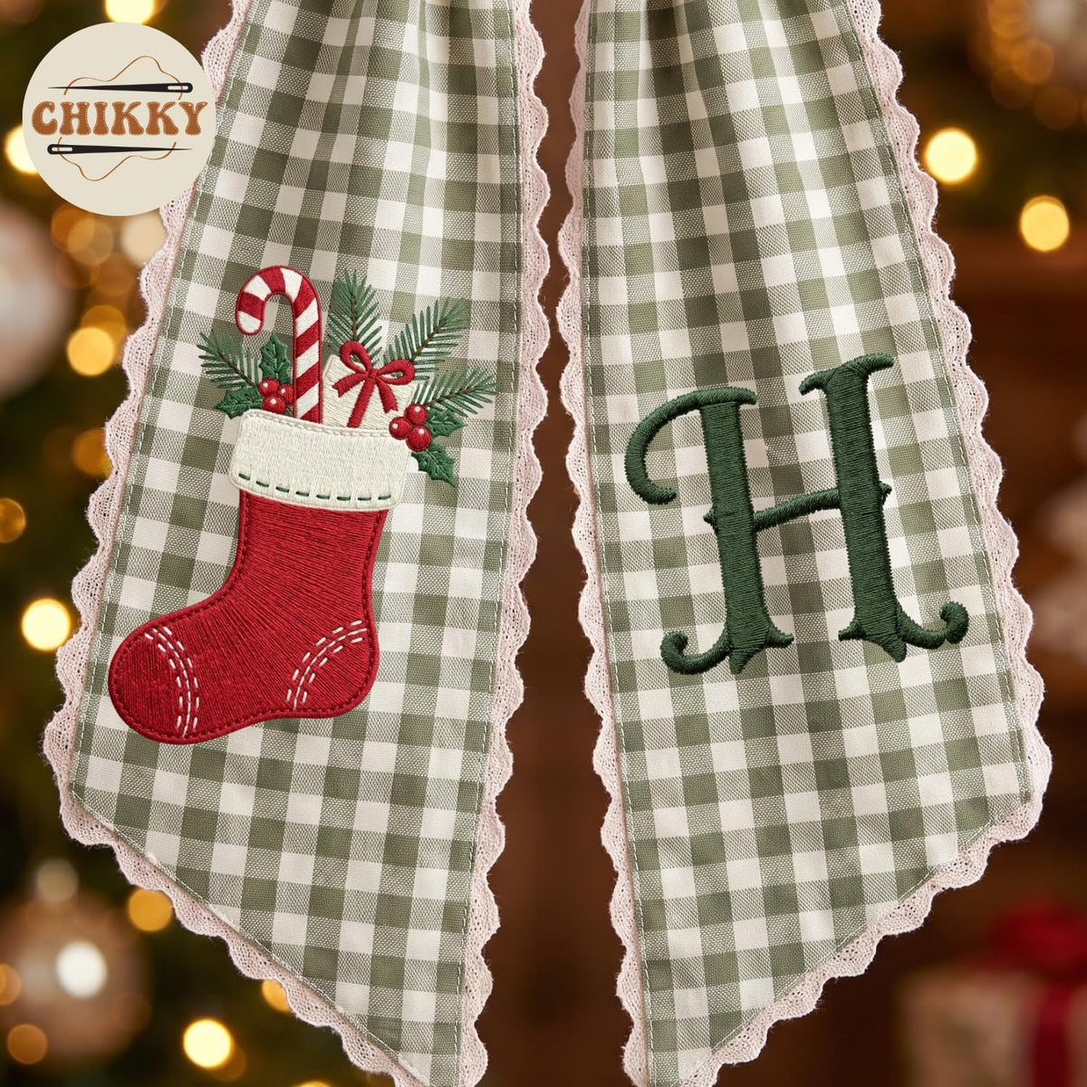 Christmas Personalized Wreath Sash — image 4