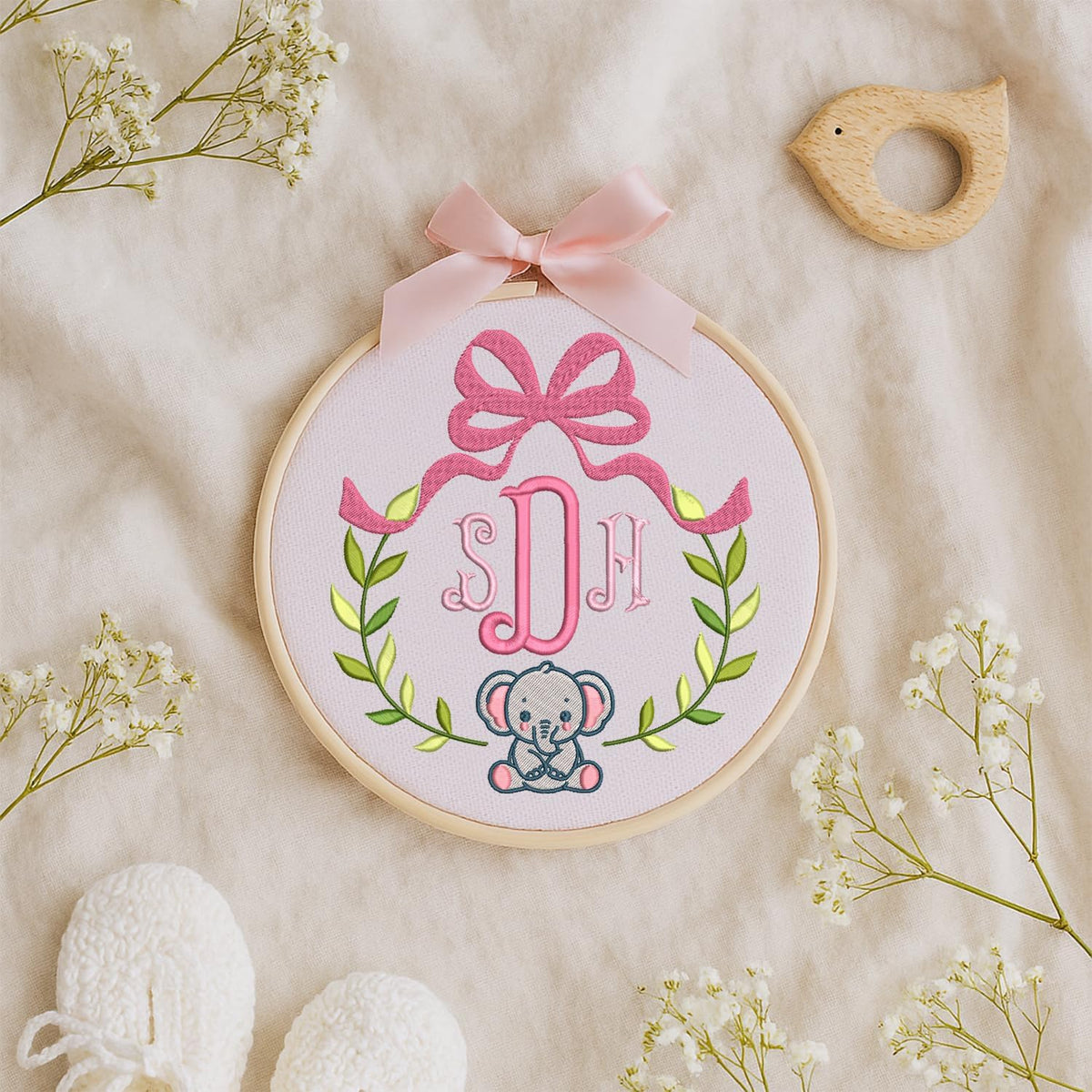 Personalized Embroidered Baby Name Hoop — 3 — image 7