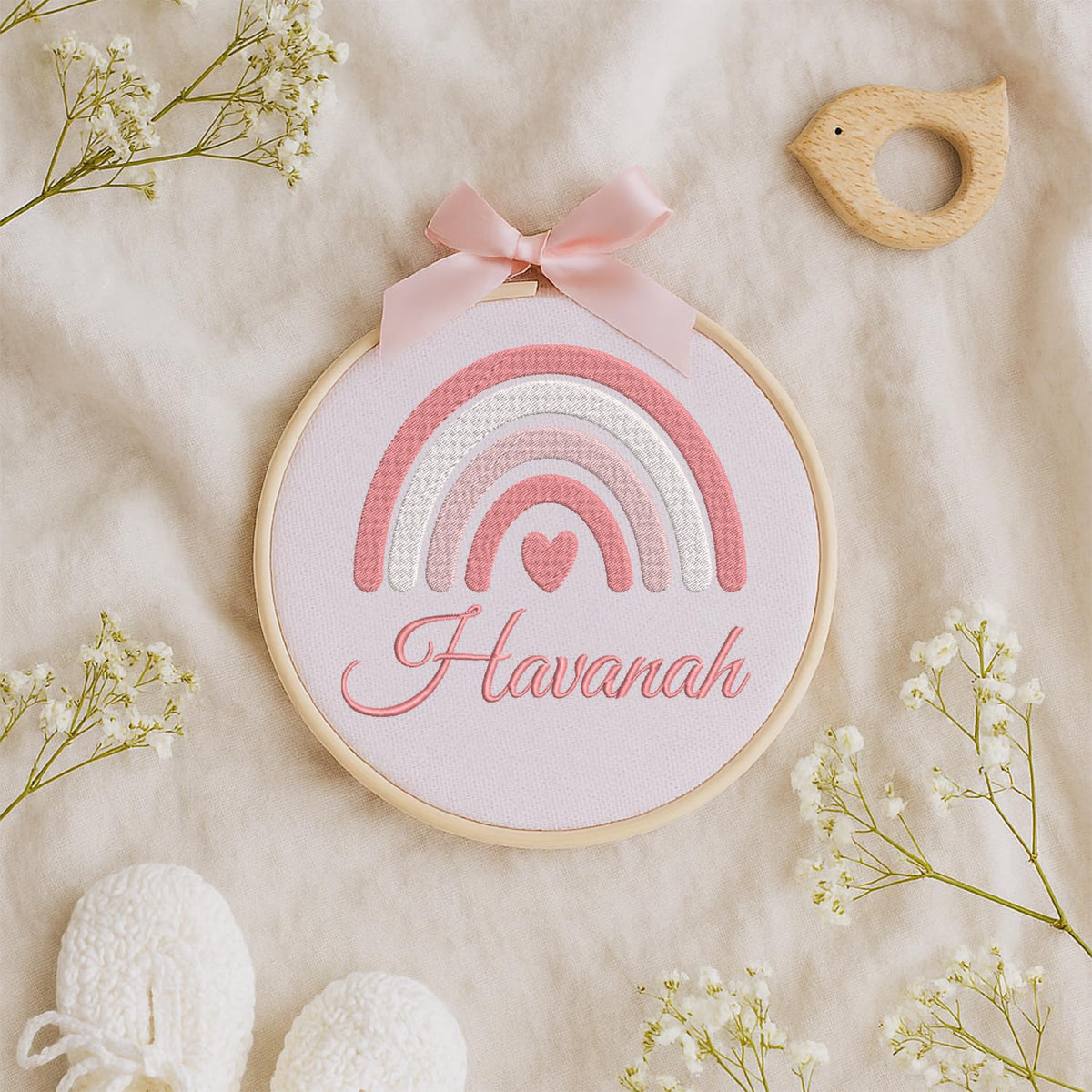 Personalized Embroidered Baby Name Hoop — 10 — image 8