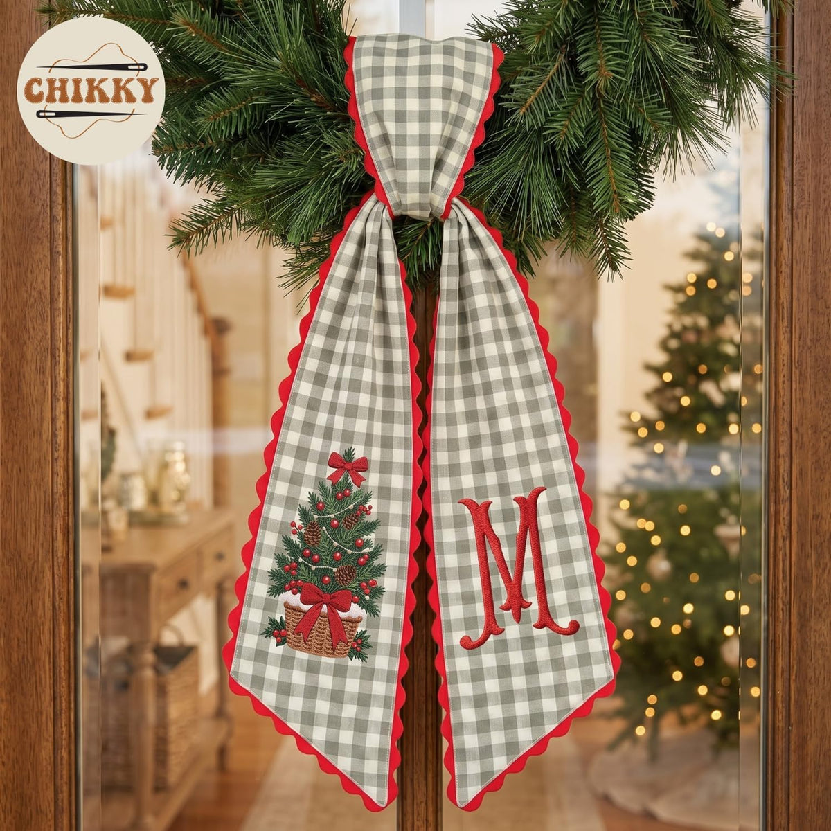 Christmas Personalized Wreath Sash — image 7