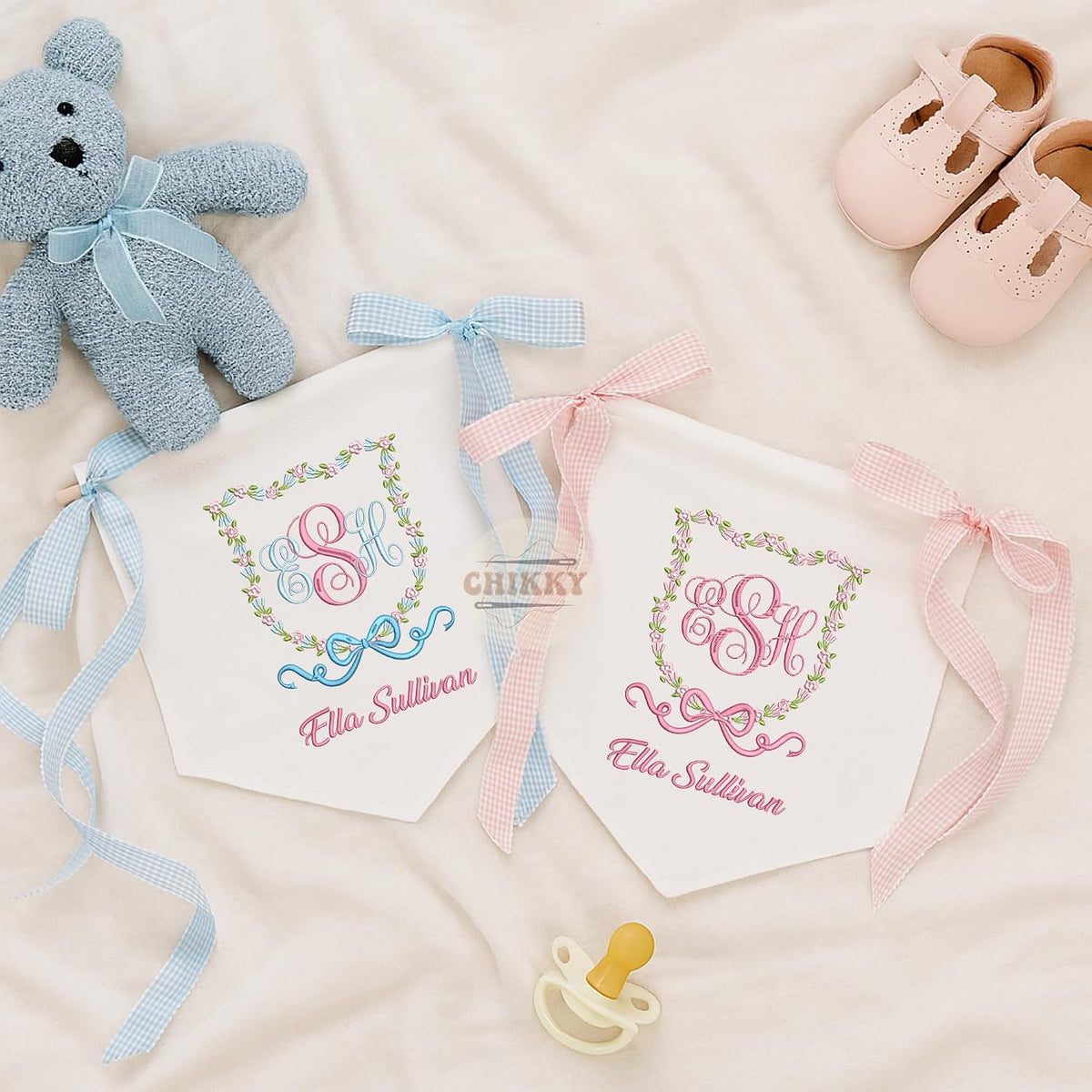 Personalized Embroidered Baby Name Banner — 9 — image 3