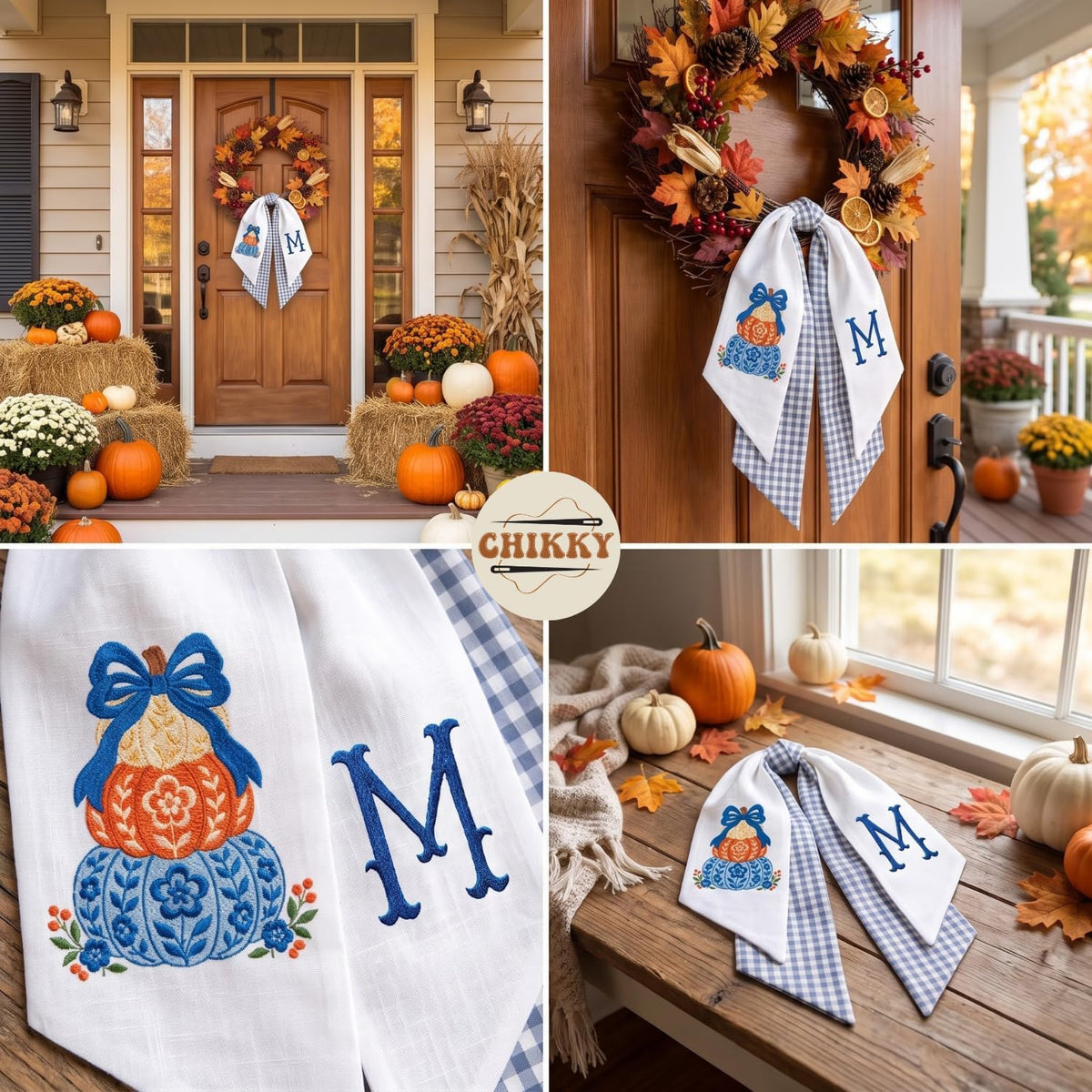 Halloween Personalized Wreath Sash — image 4