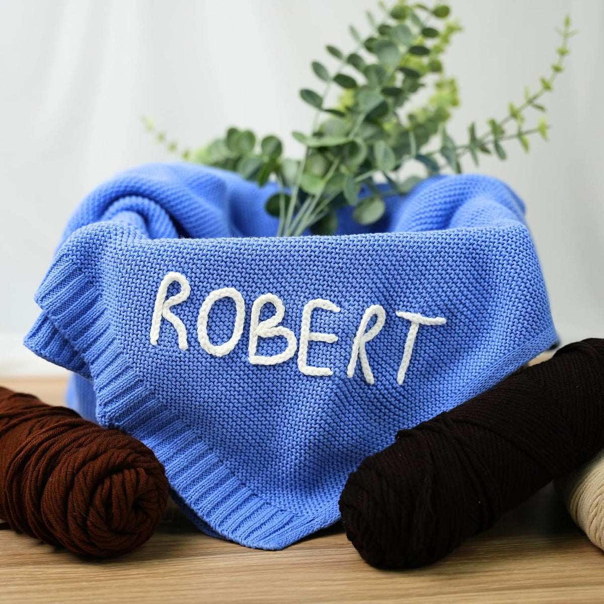 Personalized Knit Baby Blanket — 2 — image 7