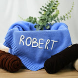 Personalized Knit Baby Blanket — 2 — image 7