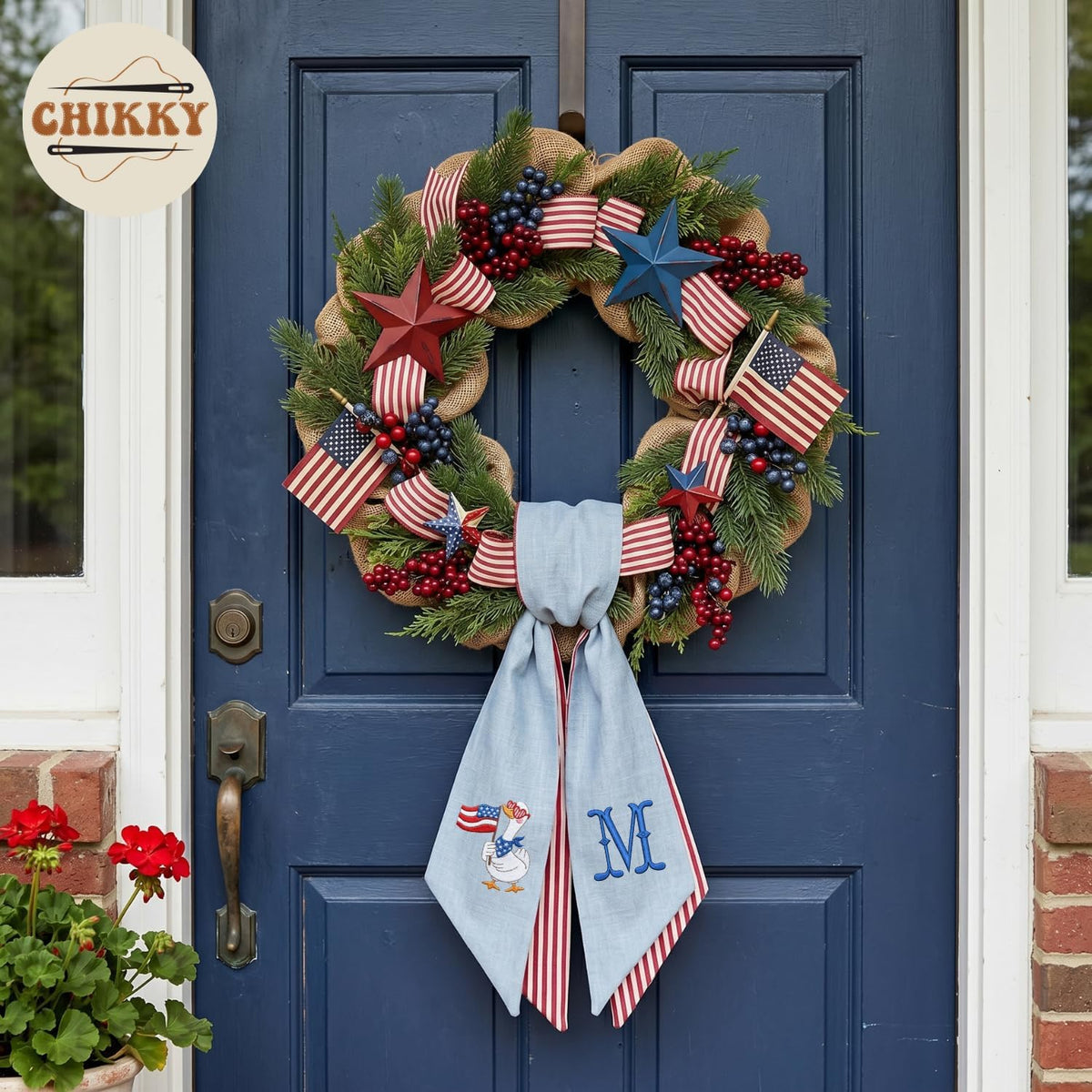 Patriotic Personalized Wreath Sash — 10 — image 3