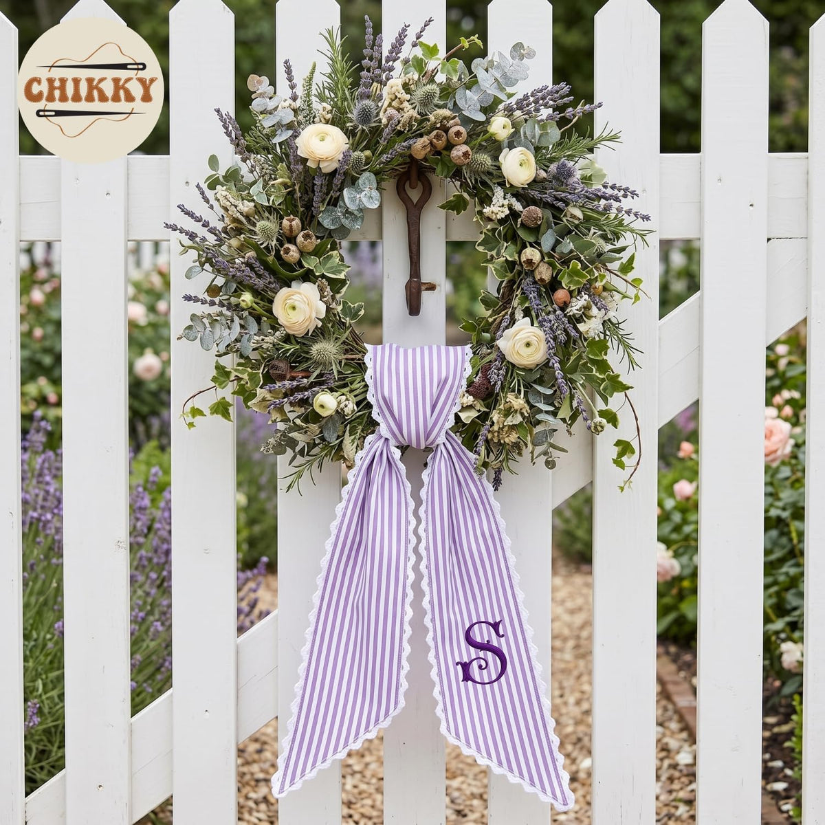 Monogram Personalized Wreath Sash — 6 - Custom Monogram — image 3