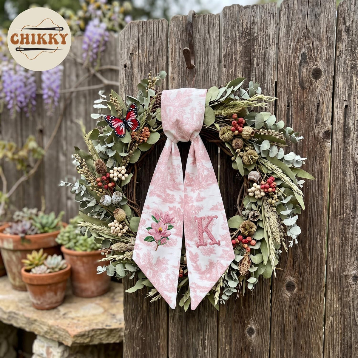 Christmas Personalized Wreath Sash — image 5