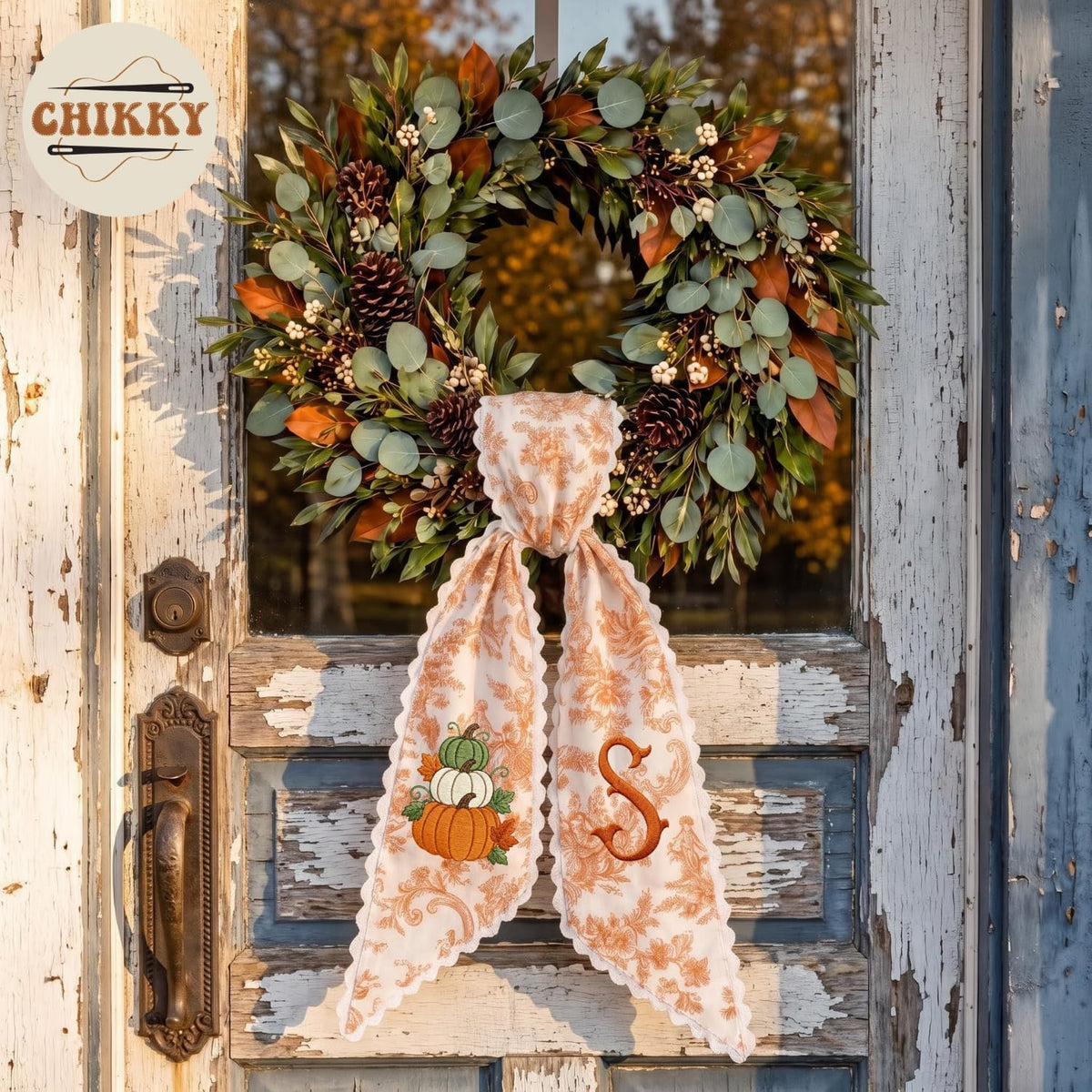 Halloween Personalized Wreath Sash — image 2