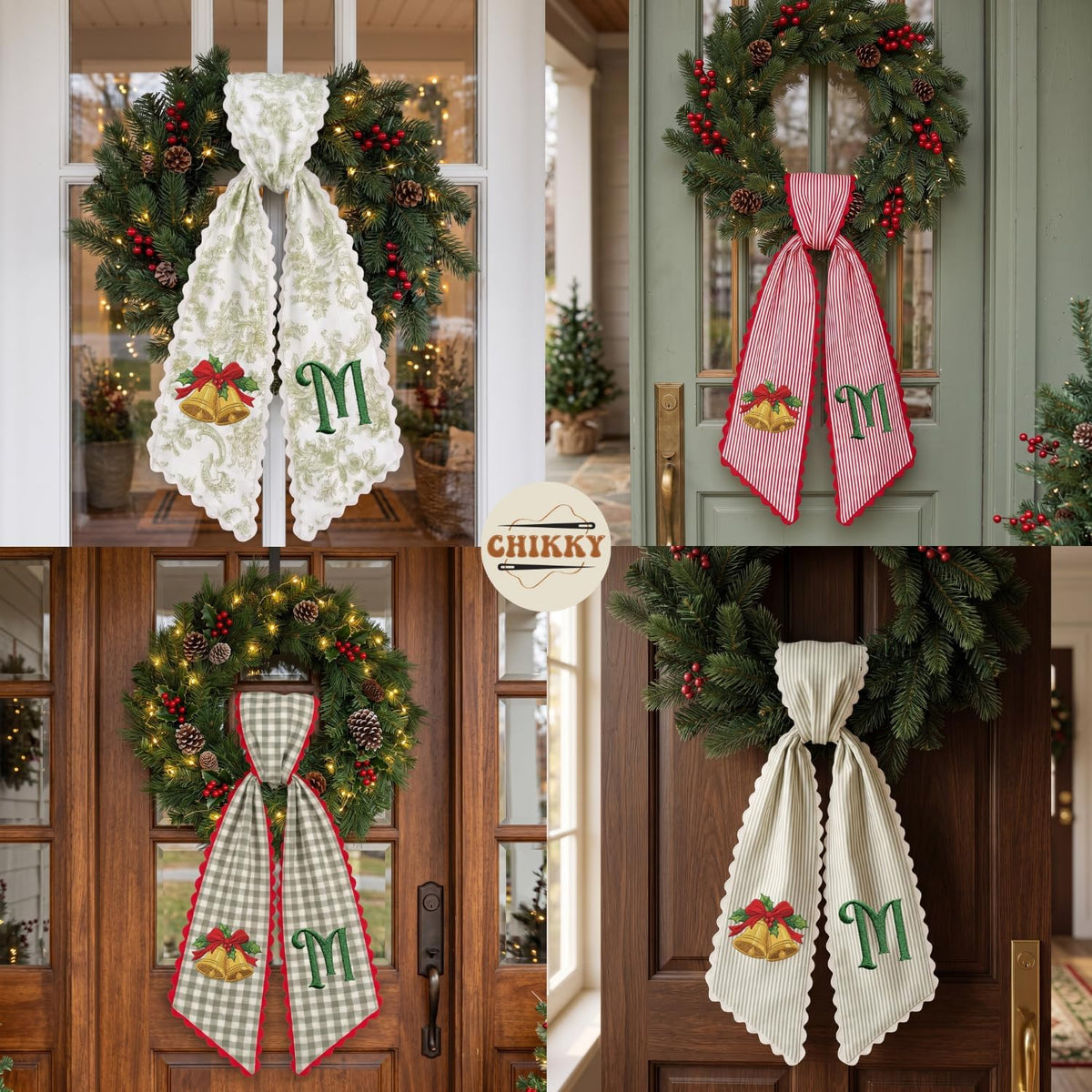 Christmas Personalized Wreath Sash — image 6