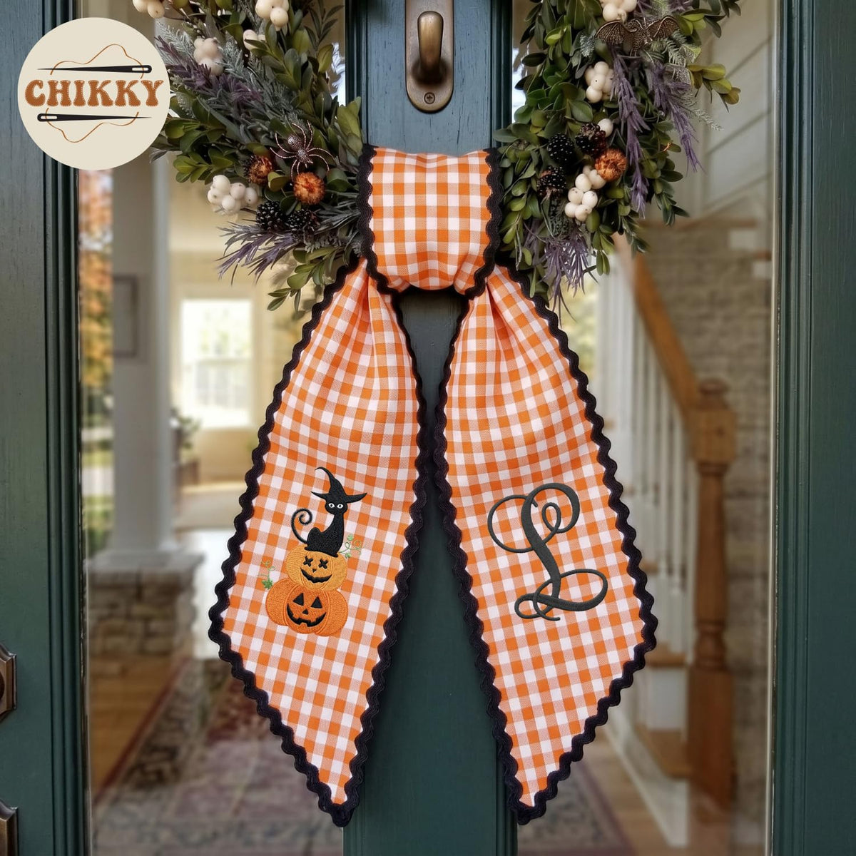 Halloween Personalized Wreath Sash — image 6