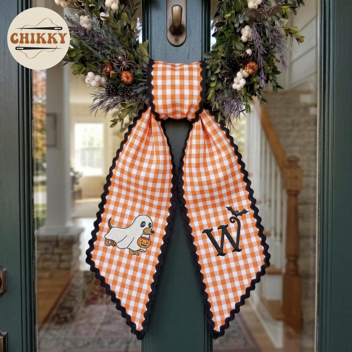 Halloween Personalized Wreath Sash — image 3