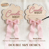 Personalized Wooden Birth Announcement Sign — 2 - flower — image 5