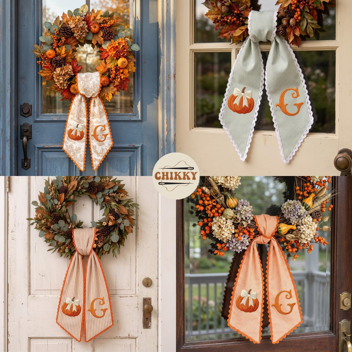 Halloween Personalized Wreath Sash — image 6