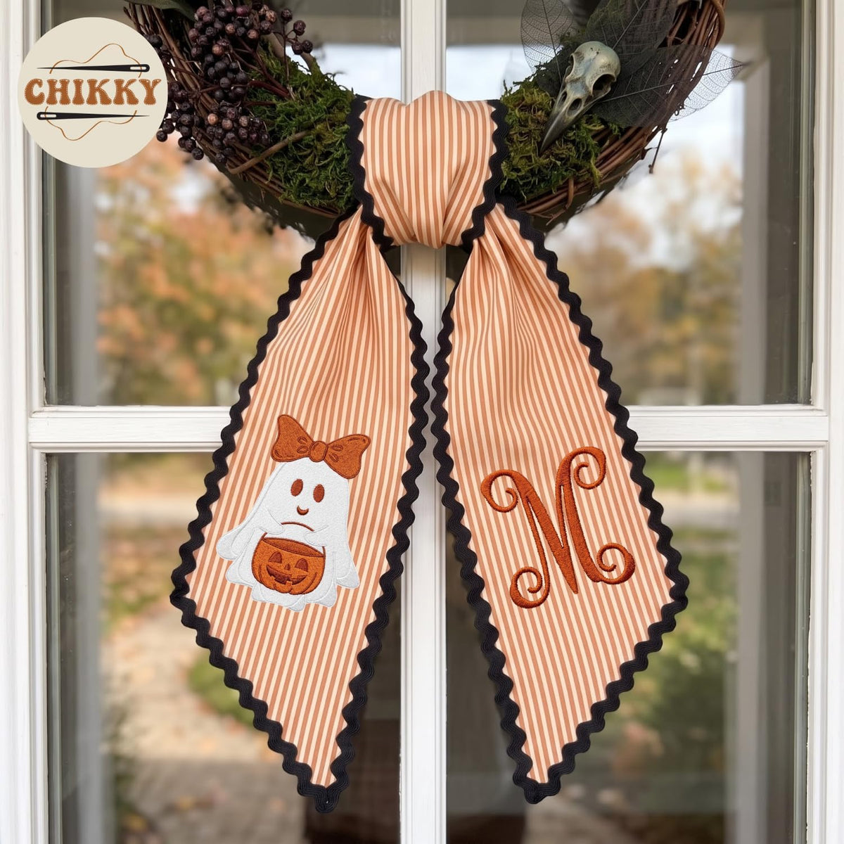 Halloween Personalized Wreath Sash — image 6