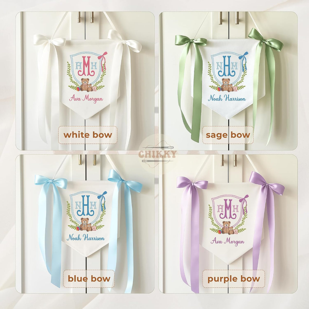 Personalized Embroidered Baby Name Banner — 6 — image 6
