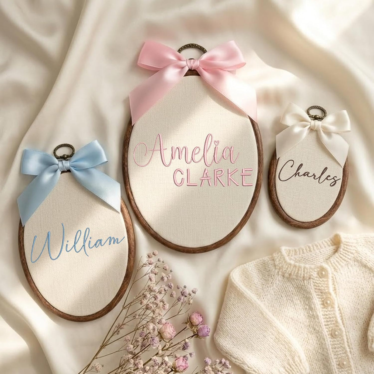 Personalized Embroidered Baby Name Hoop — 4 — image 2