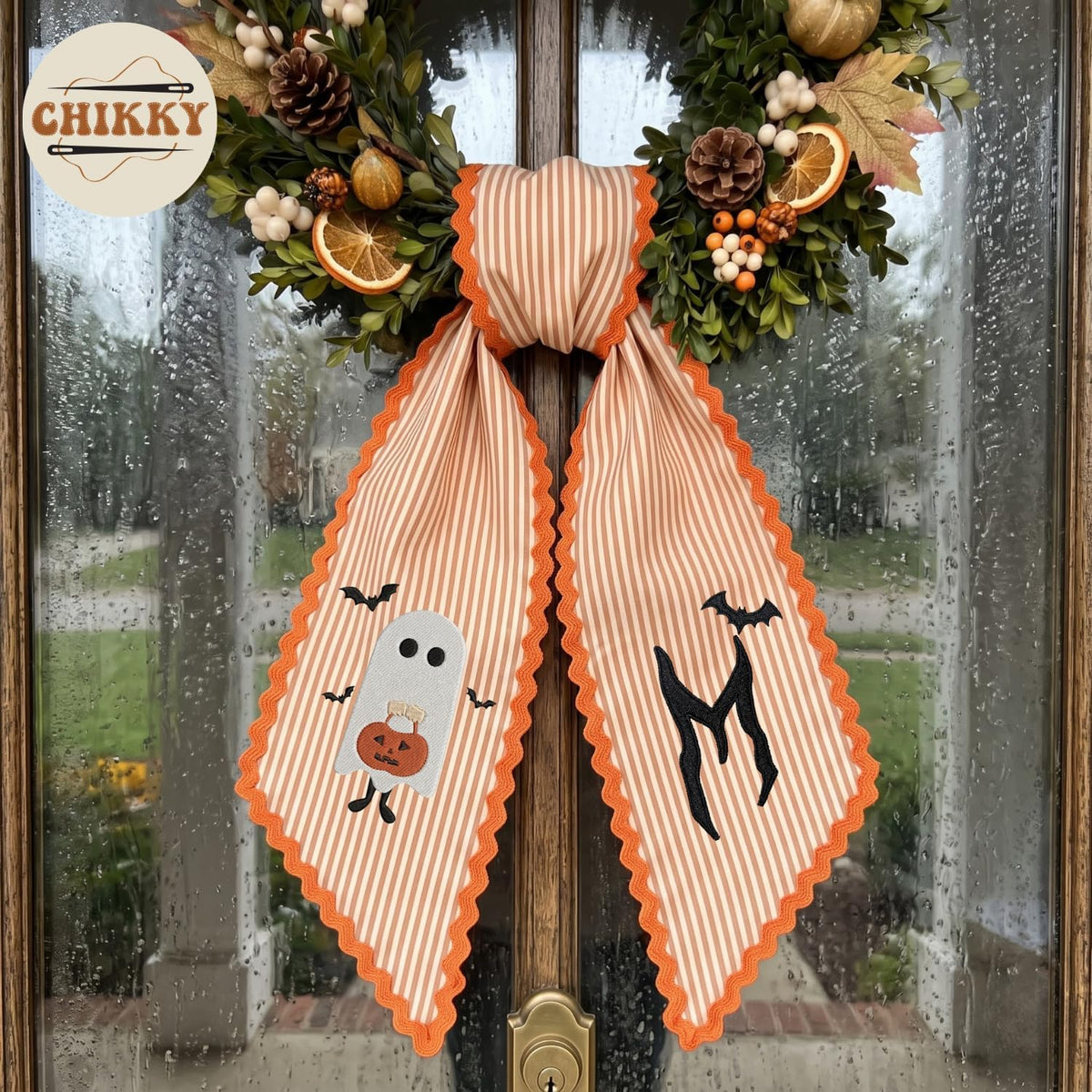 Halloween Personalized Wreath Sash — image 3