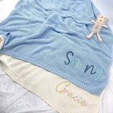 Personalized Knit Baby Blanket — 1 - Name — image 4