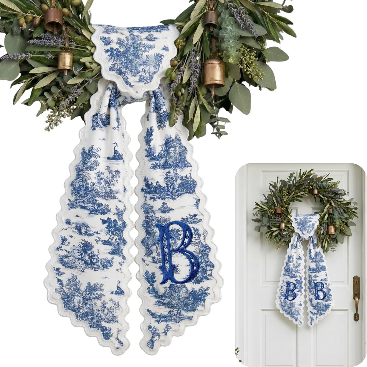 Christmas Personalized Wreath Sash
