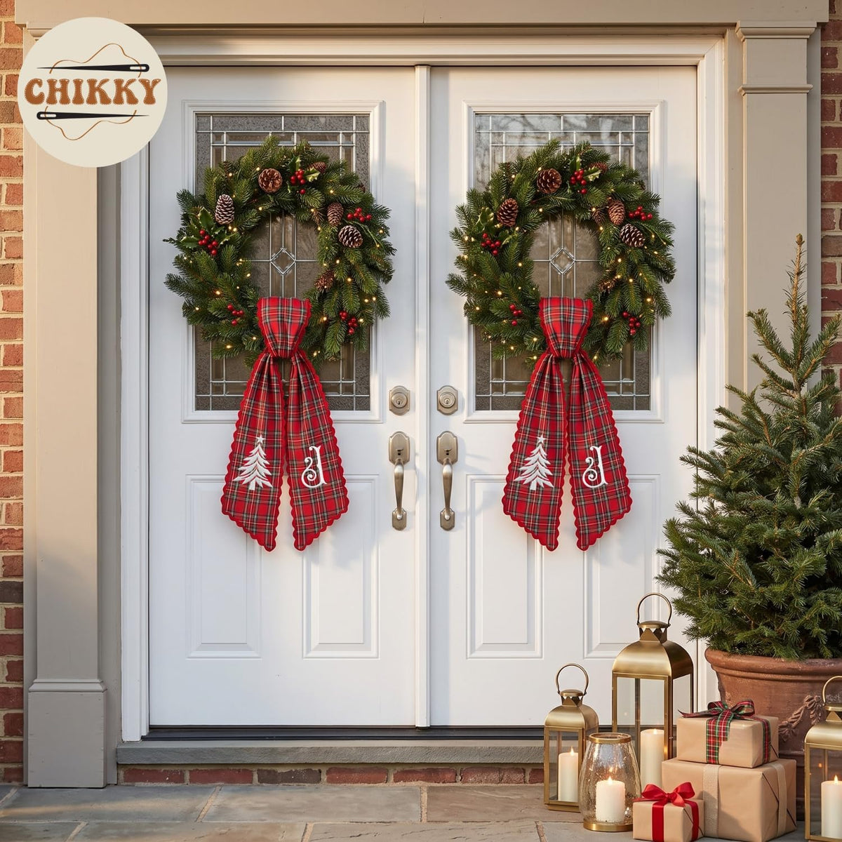 Christmas Personalized Wreath Sash — image 4