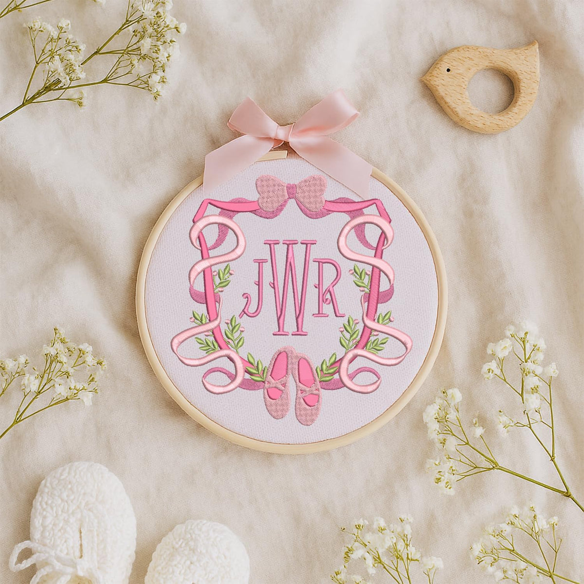 Personalized Embroidered Baby Name Hoop — 4 — image 8