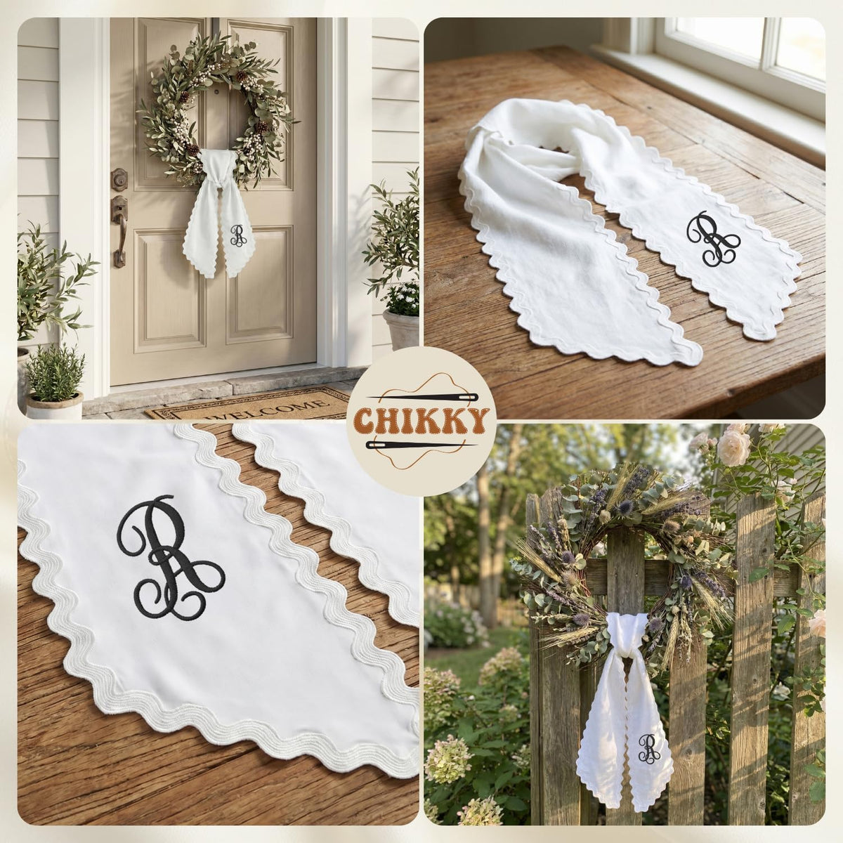 Christmas Personalized Wreath Sash — image 3